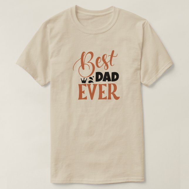 Bester Vater je Geburtstag oder Vatertag T-Shirt (Design vorne)