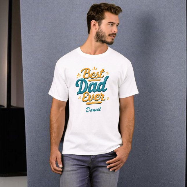 Bester Vater je | Geschenk des personalisierten Va T-Shirt (Von Creator hochgeladen)