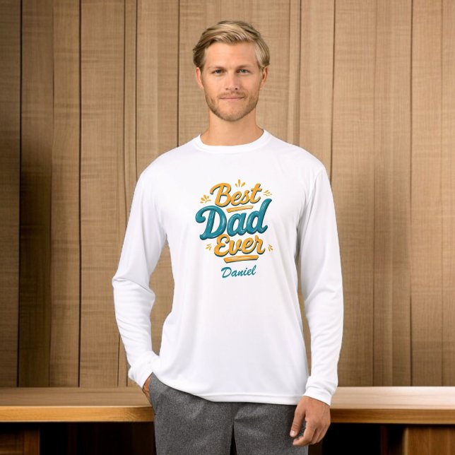 Bester Vater je | Geschenk des personalisierten Va Tri-Blend Shirt (Von Creator hochgeladen)
