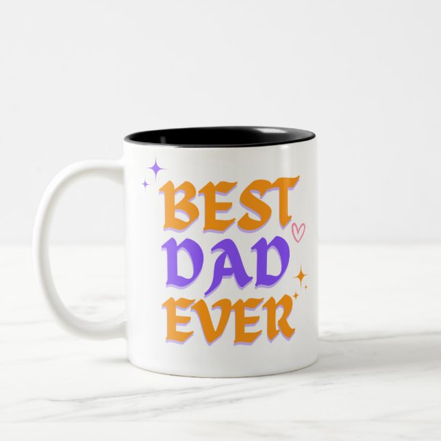 Bester Vater je - Gestaltung der Tasse des Vaters (Links)