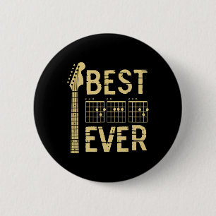 Bester Vater je Gitarre Chord Gitarrist Vater Väte Button