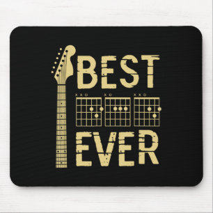 Bester Vater je Gitarre Chord Gitarrist Vater Väte Mousepad