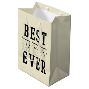 Bester Vater je Gitarrenakkorde   Geschenk des Vat Mittlere Geschenktüte