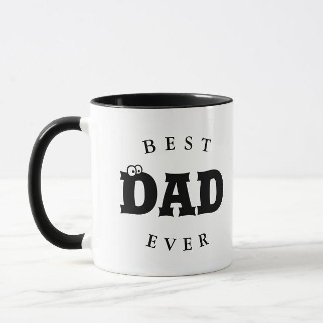 Bester Vater je glücklich Vatertag Kaffee Tasse (Links)