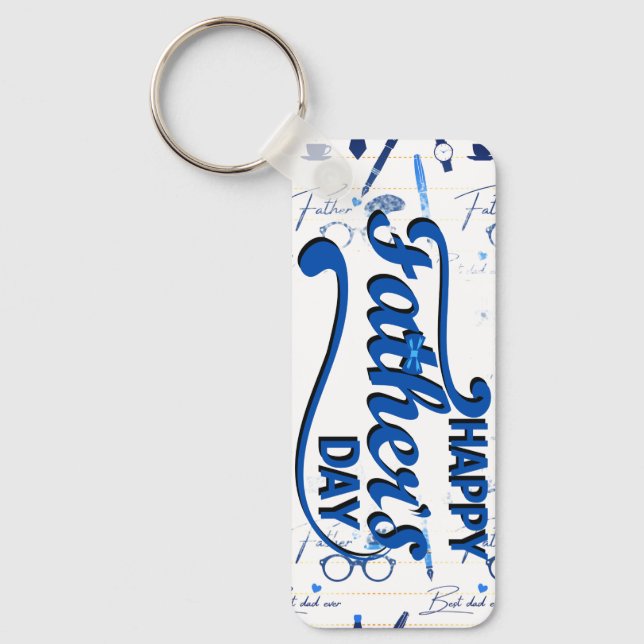 Bester Vater je, glücklicher Vatertag Schlüsselanhänger (Vorderseite)