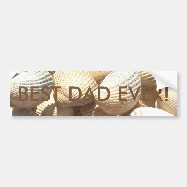 Bester Vater je glücklicher Vatertag Seashells Bea Autoaufkleber (Vorne)