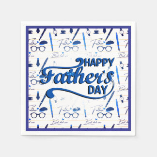 Bester Vater je, glücklicher Vatertag Serviette