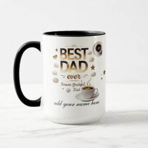Bester Vater je - Gold und Dankbarkeit Tasse