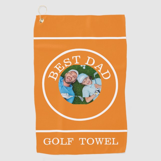 Bester Vater je Golf Handtuch (Vorderseite)
