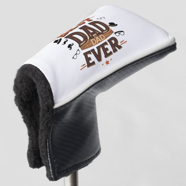 Bester Vater je Golf Putter Cover - Personalisiert Headcover (3/4 Vorderseite)