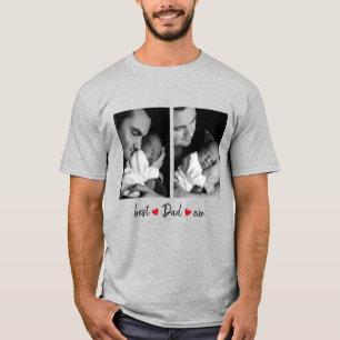 Bester Vater je Grau 2 Foto kundenspezifisch T-Shirt