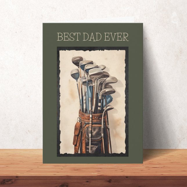 Bester Vater je Green Golf Custom Happy Vatertag Karte (Von Creator hochgeladen)