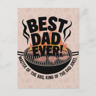 Bester Vater je GRILLEN Design - King of the Grill Postkarte