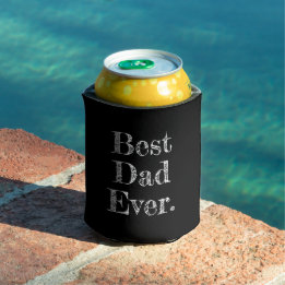 Bester Vater je handgezeichnete Typografie Schwarz Dosenkühler