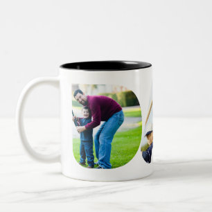 Bester Vater je. Happy first Vthers Day Zweifarbige Tasse