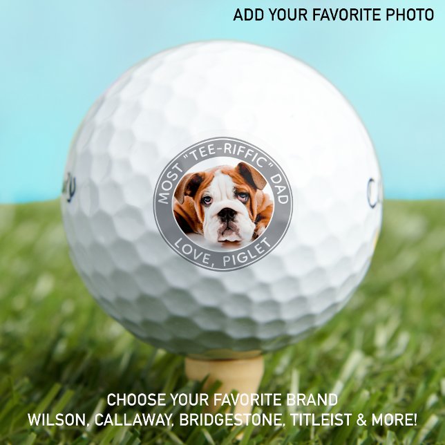 Bester Vater je Haustier Hund Foto Personalisiert Golfball (Von Creator hochgeladen)