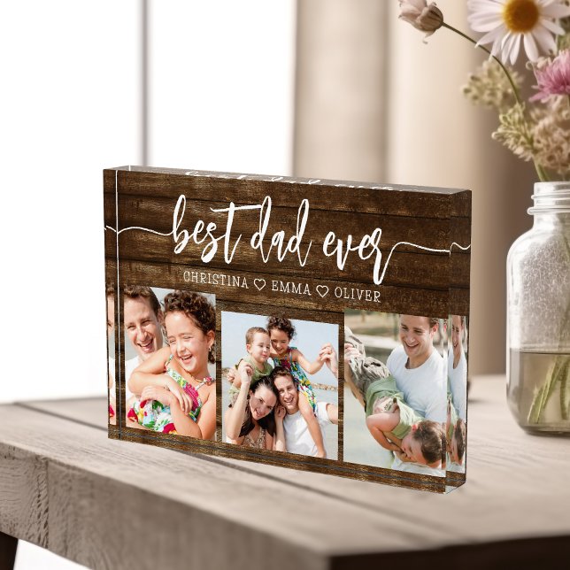 Bester Vater je Holz - Foto Collage des Vaters (Von Creator hochgeladen)