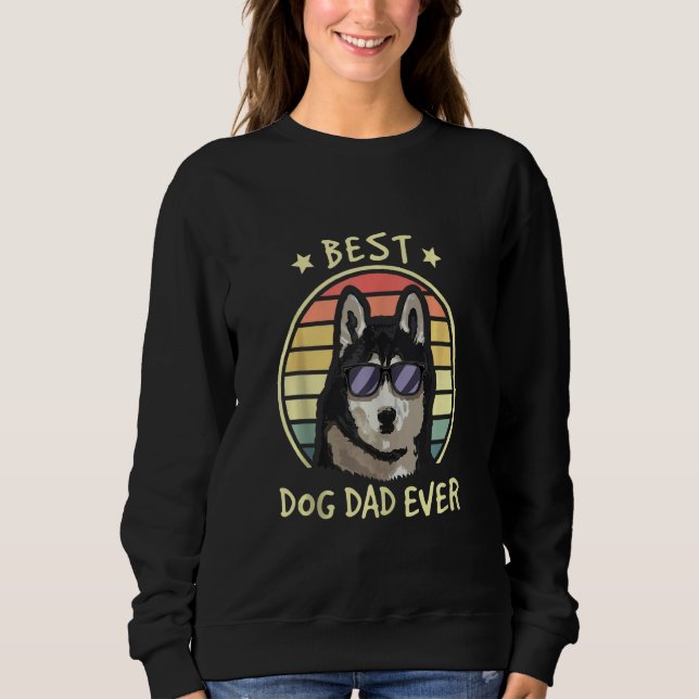 Bester Vater je Husky Hund züchten Vater Hund Love Sweatshirt (Vorderseite)