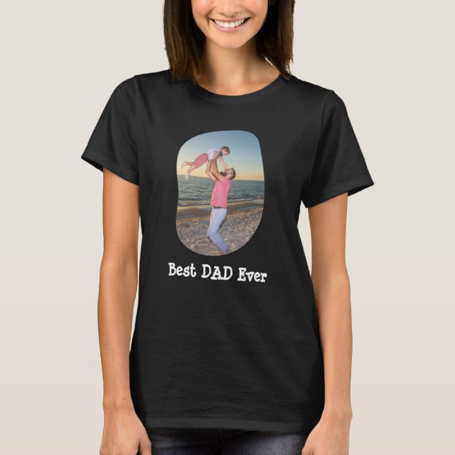 Bester VATER je Ihr Foto hochladen T-Shirt (Vorderseite)
