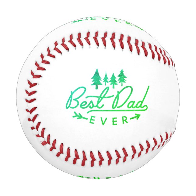 Bester Vater je in einer hellgrünen Baumart Baseball (Vorderseite Links)