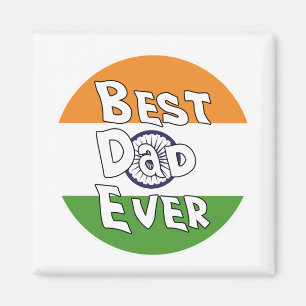 Bester Vater je Indische Flagge Magnet