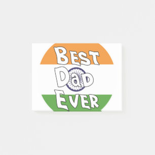 Bester Vater je Indische Flagge Post-it Klebezettel