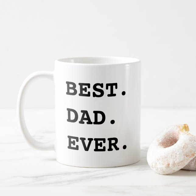 Bester Vater je Individuelle Name Textvater Tagesg Kaffeetasse (Mit Donut)