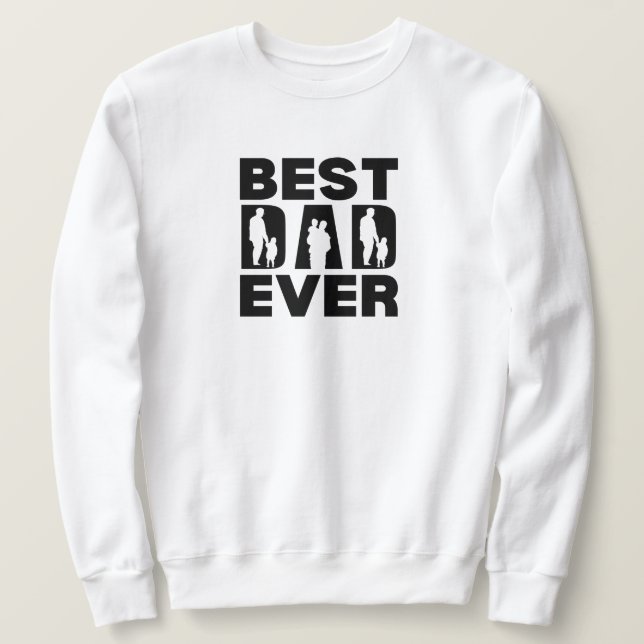 Bester Vater je Kind Silhouette Sweatshirt (Design vorne)