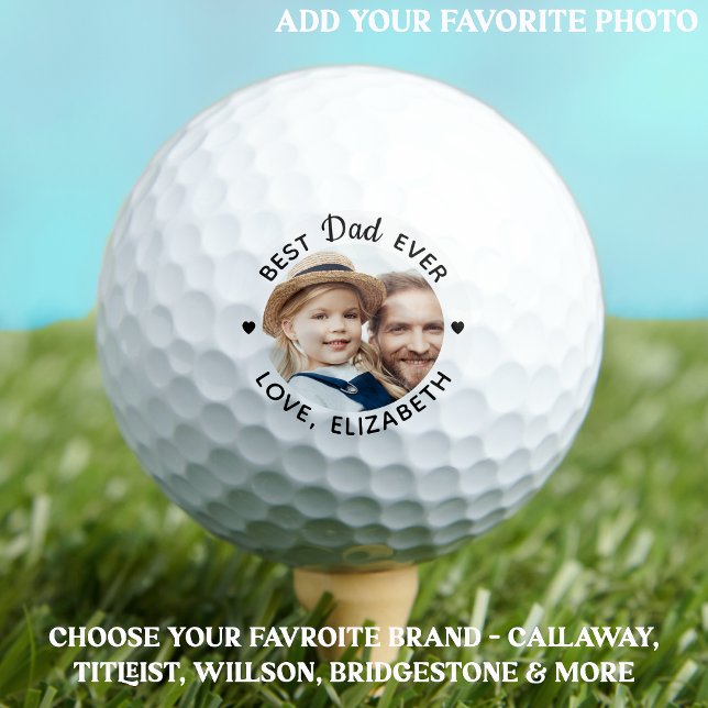 Bester VATER je kundenspezifisches Foto Personalis Golfball (Von Creator hochgeladen)