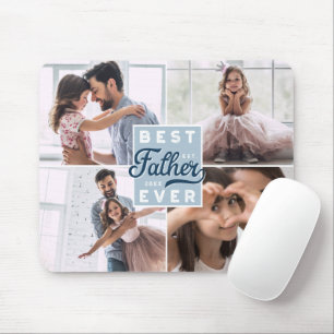 Bester Vater je kundenspezifisches Vierer-Foto-Sor Mousepad