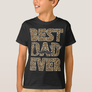 Bester Vater je Leopard Karierter Vater Papa Birt T-Shirt