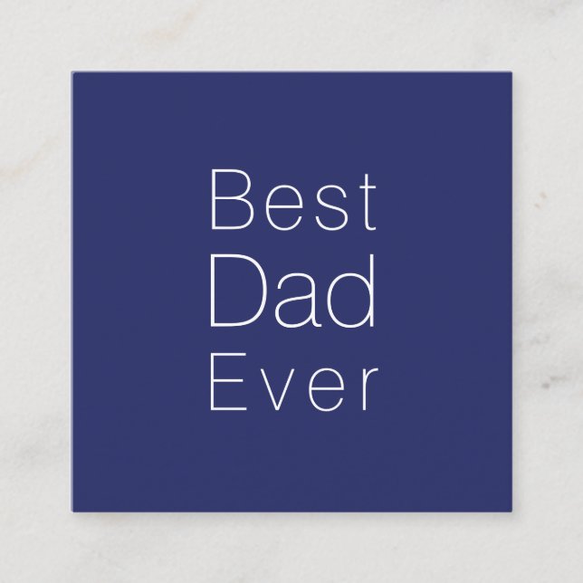 Bester Vater je Marineblau, minimalistisch modern Begleitkarte (Vorderseite)