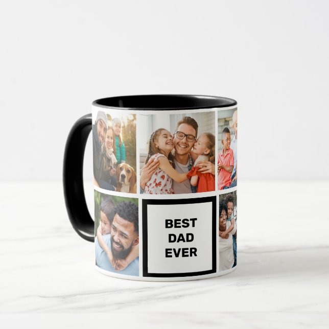 Bester Vater je - maßgeschneidertes Foto des moder Tasse (Vorderseite Links)