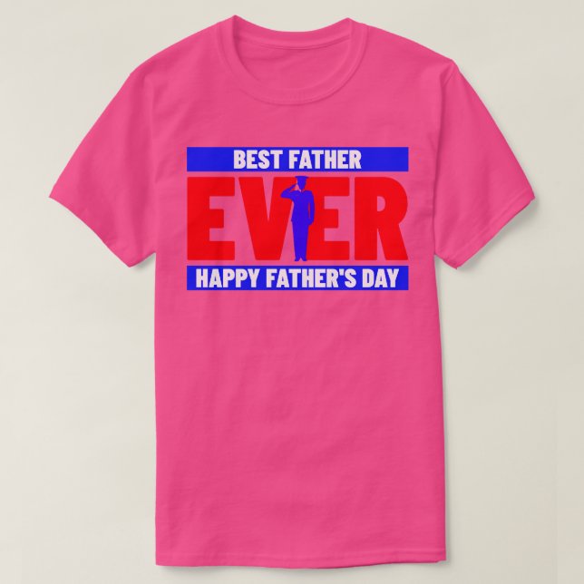 Bester Vater je Militär T-Shirt (Design vorne)
