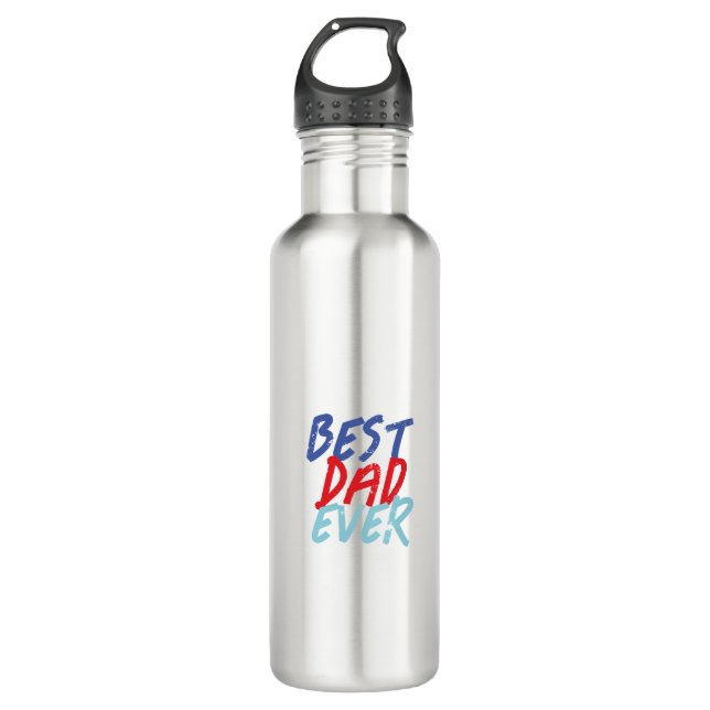 Bester Vater je Minimalistisch Cool Beruflich Edelstahlflasche (Vorderseite)