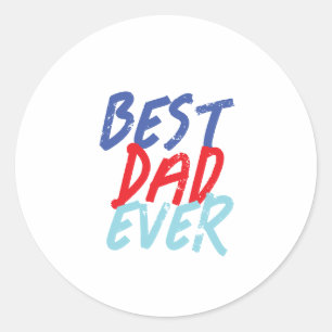 Bester Vater je Minimalistisch Cool Beruflich Runder Aufkleber