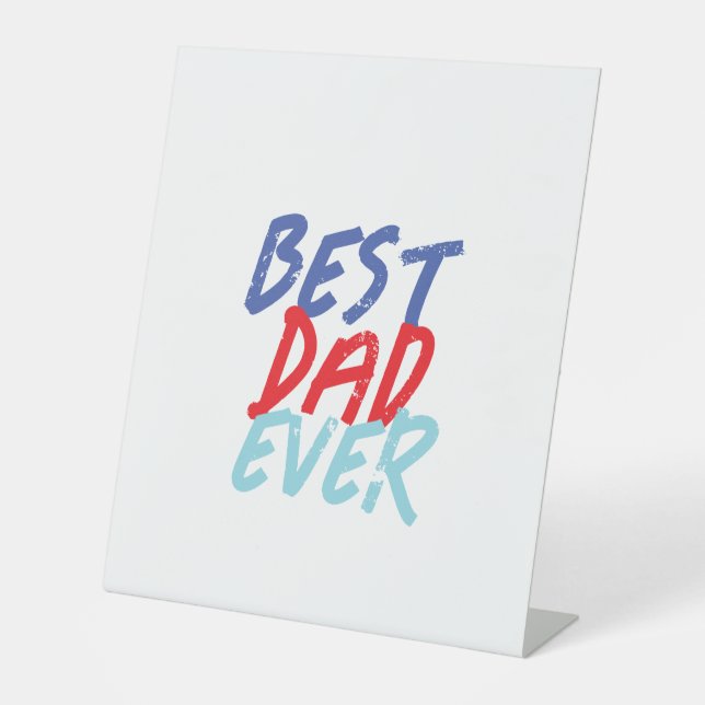 Bester Vater je Minimalistisch Cool Beruflich Sockelschild (Vorderseite)