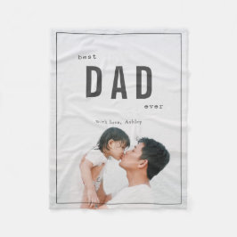 Bester Vater je Minimalistisch Foto Vatertag Fleecedecke