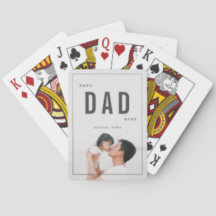 Bester Vater je Minimalistisch Foto Vatertag Spielkarten