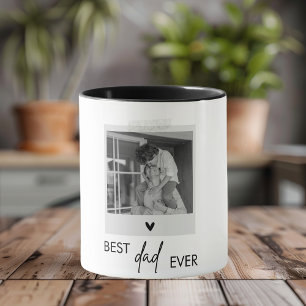 Bester Vater je Minimalistisches Foto   Personalis Tasse