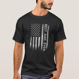 Bester Vater je mit amerikanischer Flagge für Vate T-Shirt