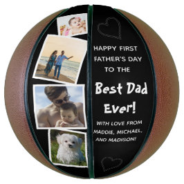 Bester Vater je mit Liebe Foto Collage Vatertag Basketball