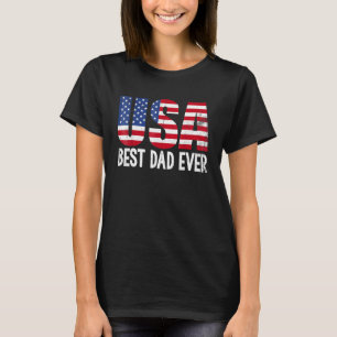 Bester Vater je mit US-amerikanischer Flagge Phant T-Shirt