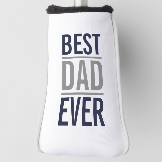 Bester Vater je | Modern Navy Blue Golf Headcover (Rotieren 90)