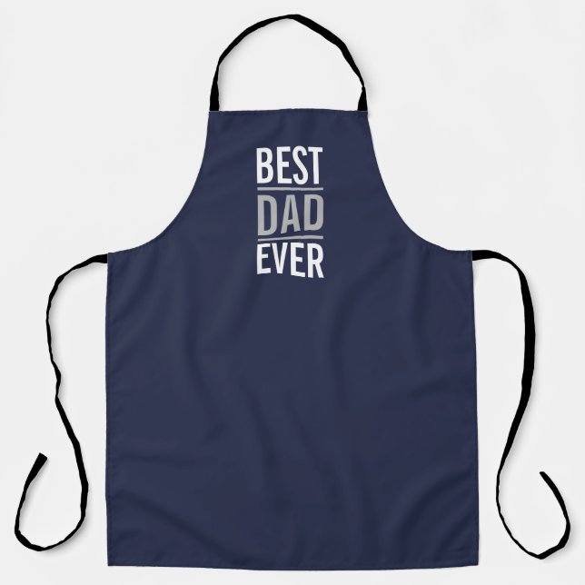Bester Vater je | Modern Navy Blue Schürze (Vorderseite)