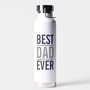 Bester Vater je   Modern Navy Blue Trinkflasche