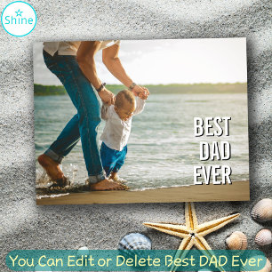 Bester VATER je Moderne Elegante Typografie Foto Postkarte