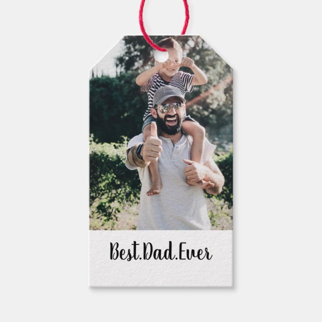 Bester Vater je Moderne Fotosammlung Geschenkanhänger (Vorderseite)