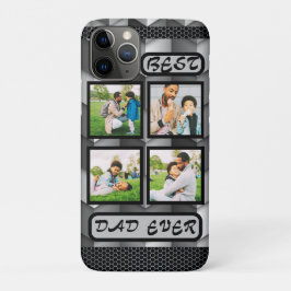 Bester Vater je Moderne Grau Familienfotosammlung Case-Mate iPhone Hülle