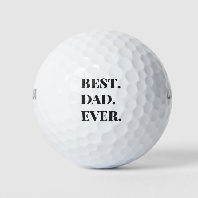 Bester Vater je Moderne Typografie Golfball (Vorderseite)